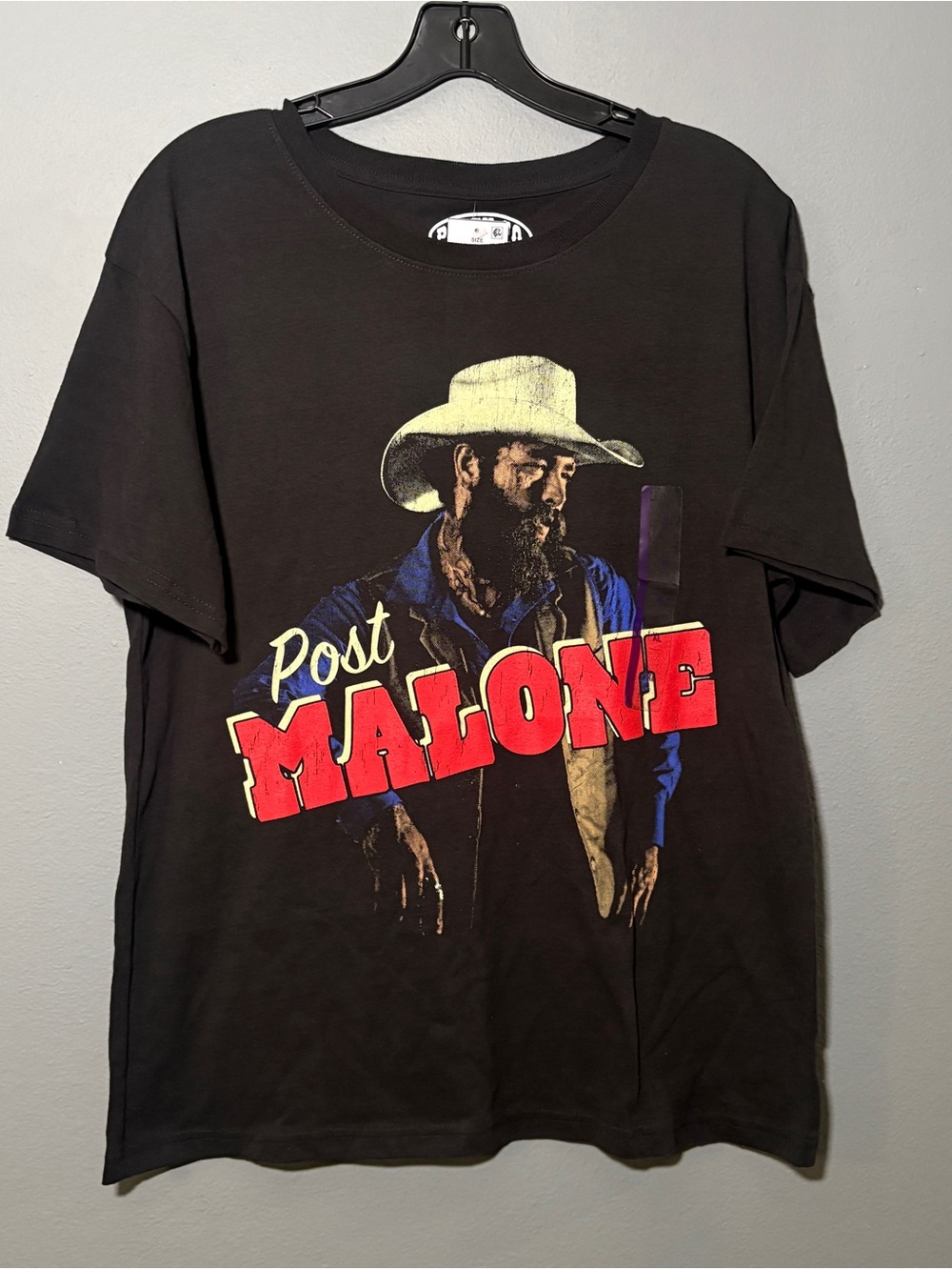 Post Malone Graphic Short Sleeve Tee - Black with Red Logo